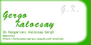 gergo kalocsay business card